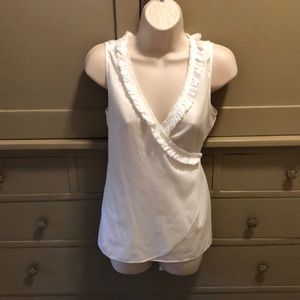 Banana Republic white tie back shirt Sz S - EUC